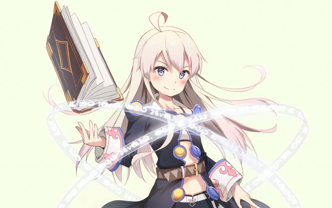 Обои картинки фото аниме, grimoire of zero, девушка, взгляд, фон