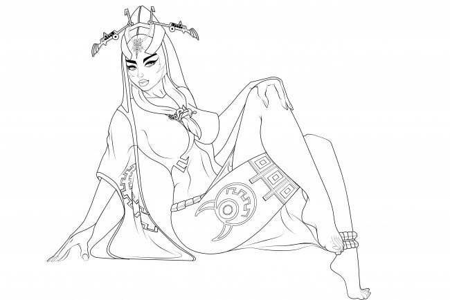 Обои картинки фото рисованное, минимализм, фон, взгляд, девушка