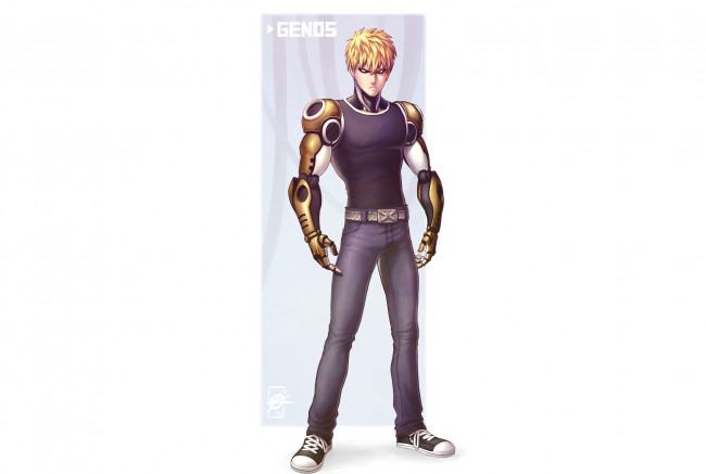 Обои картинки фото аниме, one punch man, генос
