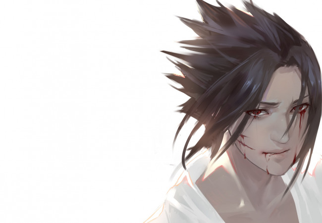 Обои картинки фото аниме, naruto, саске