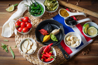 Картинка еда овощи снедь перец лимон помидоры томаты