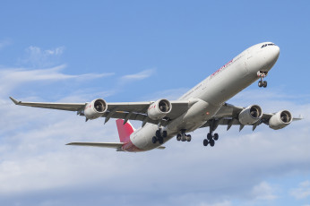 Картинка airbus+a340-642 авиация пассажирские+самолёты авиалайнер