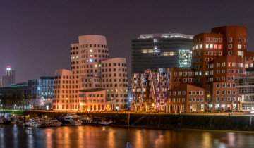 Картинка dusseldorf+germany города -+огни+ночного+города dusseldorf germany