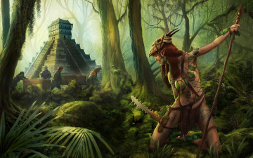 Картинка фэнтези эльфы пирамида the guardian markus stadlober история приключения illustrator ситуация арт