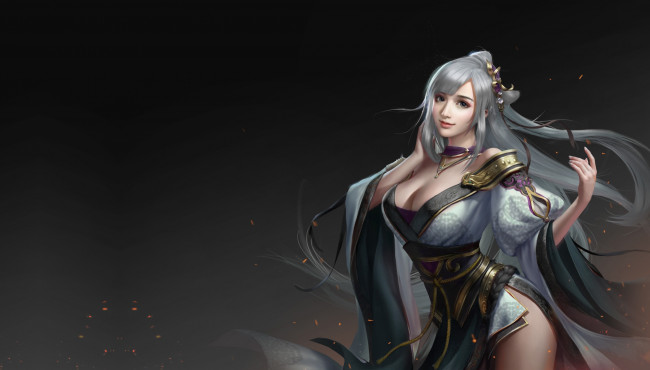 Обои картинки фото фэнтези, девушки, дизайн, костюма, li, miao, возникновение, великой, империи, цинь, арт