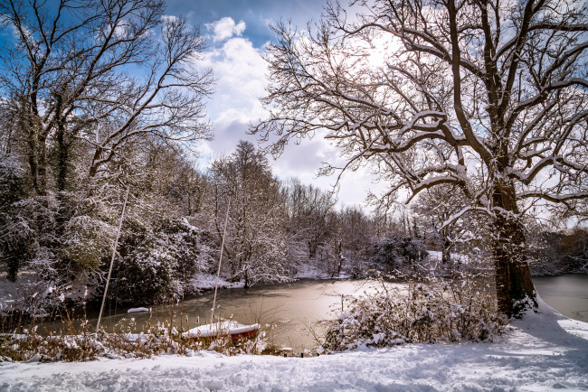 Обои картинки фото природа, зима, простор