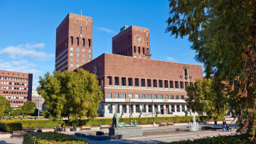 Картинка city+hall города осло+ норвегия city hall