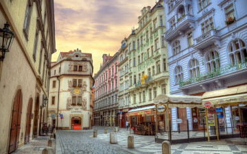Картинка города прага+ чехия дома улица