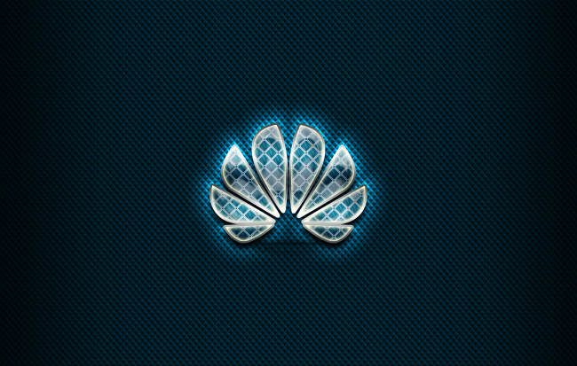 Обои картинки фото huawei, бренды, - другое, креатив, логотип, произведения, искусства, синий, фон, стекло