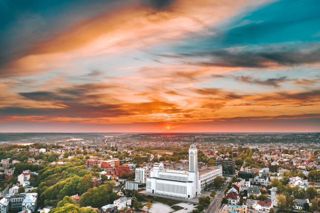 Обои картинки фото города, - панорамы, kaunas