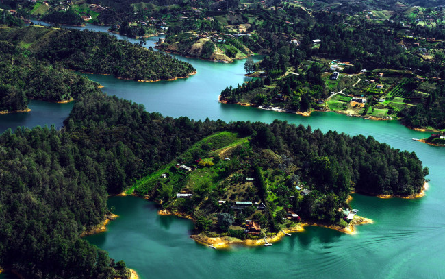 Обои картинки фото города, - панорамы, заливы, островки