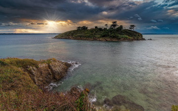 Картинка бретань франция природа побережье