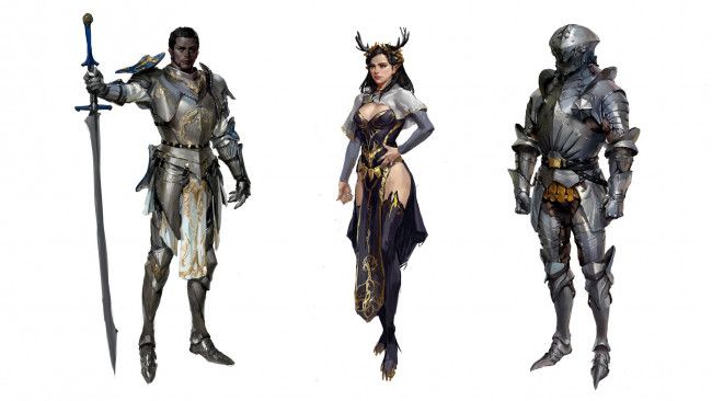 Обои картинки фото видео игры, ---другое, рыцари, девушка