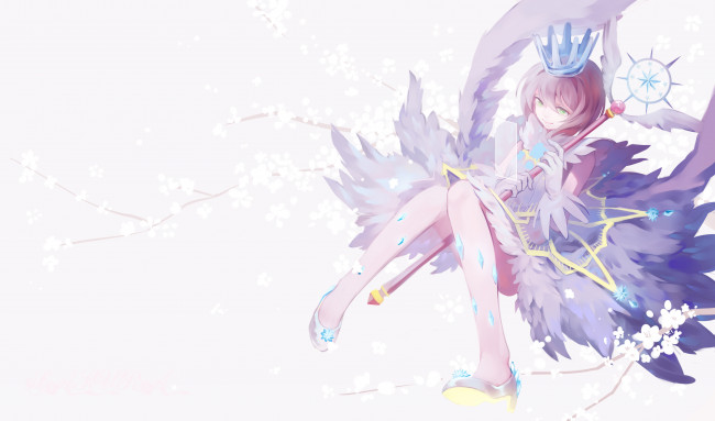 Обои картинки фото аниме, card captor sakura, сакура, собирательница, карт