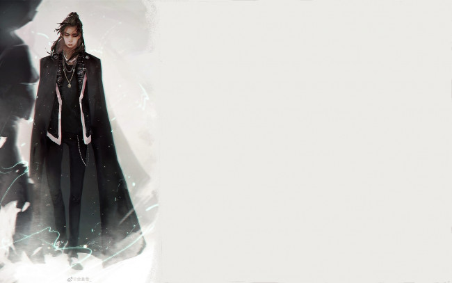 Обои картинки фото рисованное, люди, ван, ибо, плащ