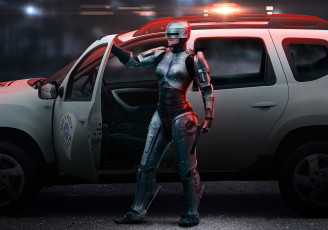 Картинка фэнтези роботы +киборги +механизмы robocop робокоп робот полицейский