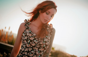 Картинка девушки valery+himera+ lera+himera рыжая платье