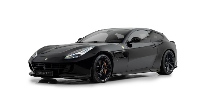 Обои картинки фото mansory ferrari gtc4lusso 2024, автомобили, ferrari, тюнинг, mansory, атeльe, gtc4, lusso, черный, купе, феррари