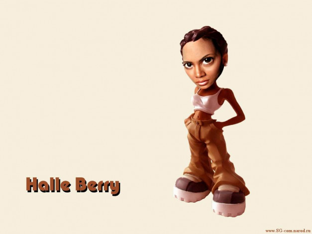 Обои картинки фото halle, berry, юмор, приколы