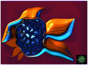 обоя рисованные, животные, рыбы