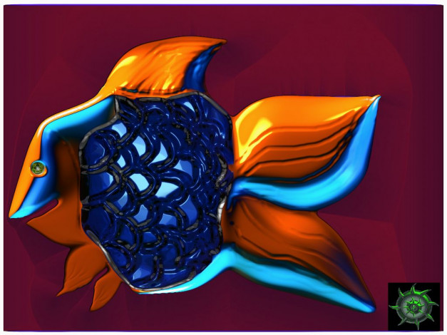 Обои картинки фото рисованные, животные, рыбы