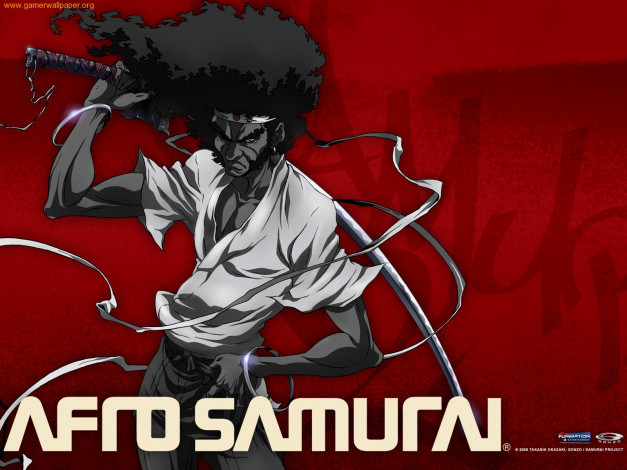 Обои картинки фото аниме, afro, samurai