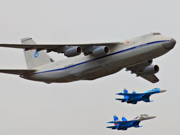 Обои картинки фото авиация, разные, вместе, сопровождение