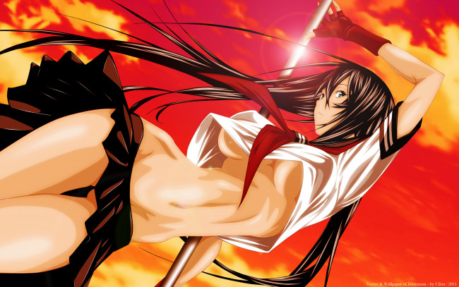 Обои картинки фото ikkitousen, аниме, ikki, tousen, kanu, unchou