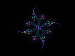 Картинка 3д графика fractal фракталы цвета узор фон