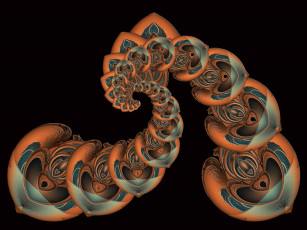 Картинка 3д графика fractal фракталы фон цвета узор