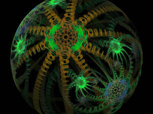 Картинка 3д графика fractal фракталы узор цвета фон