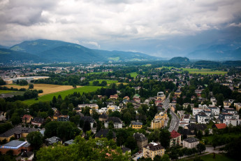 Картинка города панорамы salzburg германия