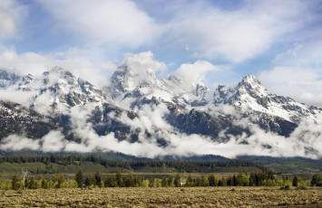 Картинка природа горы скалы облака небо