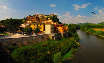Картинка италия тоскана города улицы площади набережные капрая-е-лимите