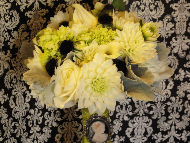 Обои картинки фото цветы, букеты, композиции, георгины, букет