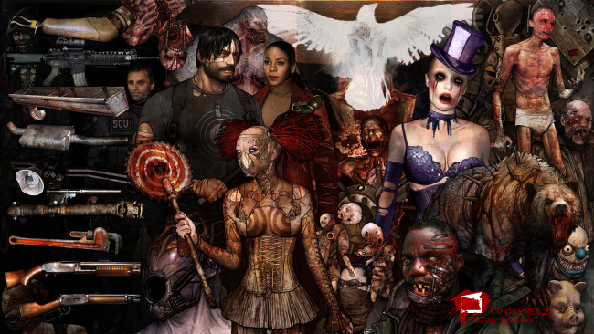 Обои картинки фото condemned, bloodshot, видео, игры, монстры, нежить, оружие