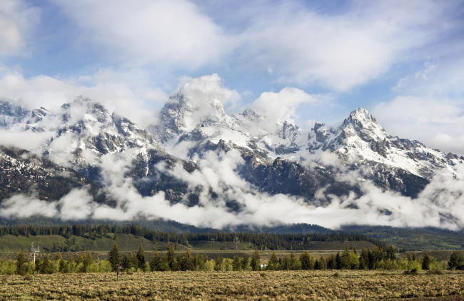 Обои картинки фото природа, горы, скалы, облака, небо