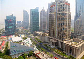 Картинка китай шанхай города дома дороги улицы