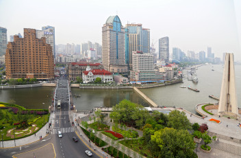 Картинка китай шанхай города дома улицы