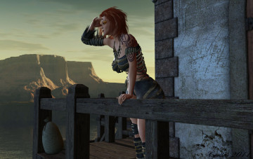 Картинка 3д графика people люди девушка взгляд