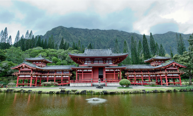 Обои картинки фото города, буддистские, другие, храмы, гавайи, долина, храмов