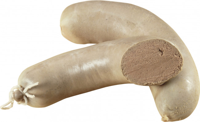 Обои картинки фото еда, колбасные, изделия, ливер, белый, фон, колбаса