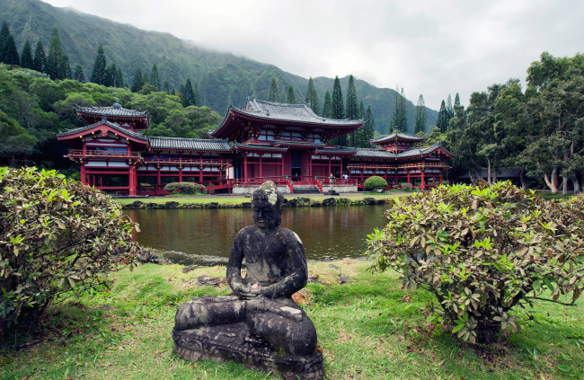 Обои картинки фото города, буддистские, другие, храмы, гавайи, долина, храмов