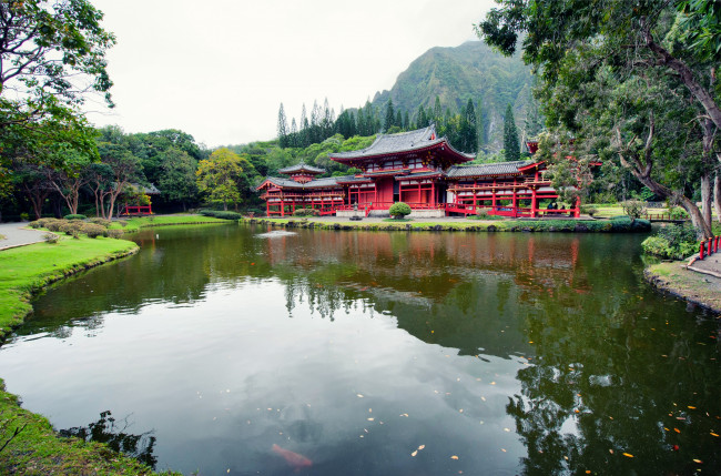 Обои картинки фото города, буддистские, другие, храмы, гавайи, долина, храмов