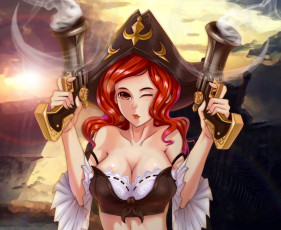 Картинка league+of+legends фэнтези девушки league of legends шляпа арт пиратка игра оружие девушка