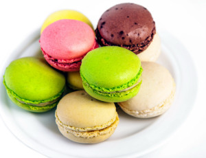 обоя еда, - макаруны, печенье