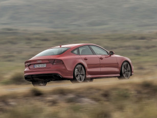 Картинка автомобили audi sportback rs 7 2014г au-spec красный