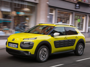 обоя автомобили, citroen, citroеn, c4, cactus, 2014г, желтый
