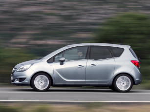 обоя автомобили, opel, серый, 2014г, b, meriva