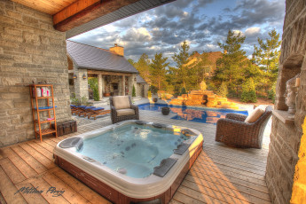 Картинка интерьер бассейны +открытые+площадки бассейн джакузи